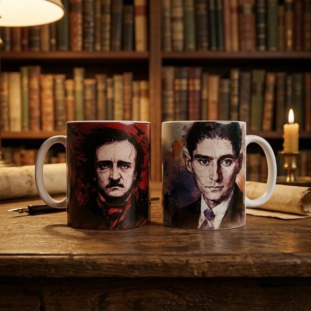 Duo de mug literario Poe + Kafka - Imagen 8
